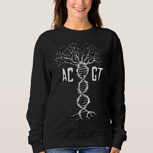 Biology Teacher Science DNA ATGC Sweatshirt (Front)