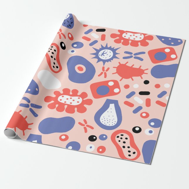 Biology Teacher Wrapping Paper (Unrolled)