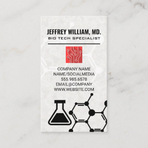 Biology Tech Molecule Science Startup Business Card
