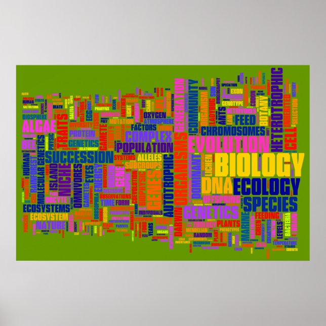 Biology Wordle No. 2 Poster (Front)