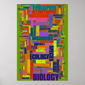 Biology Wordle No. 3 Poster