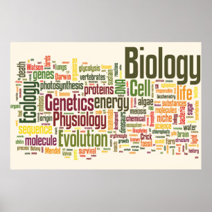 Biology Wordle No. 9 Poster