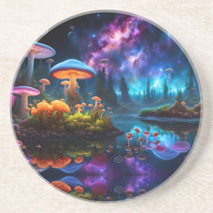 Bioluminescent Alien Mushrooms on A Distant Planet Coaster