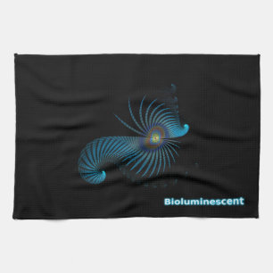 Bioluminescent Alien Sea Creature Tea Towel
