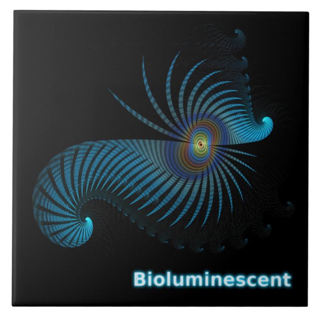 Bioluminescent Alien Sea Creature Tile (Front)