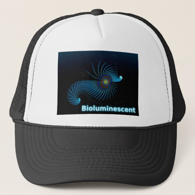 Bioluminescent Alien Sea Creature Trucker Hat (Front)