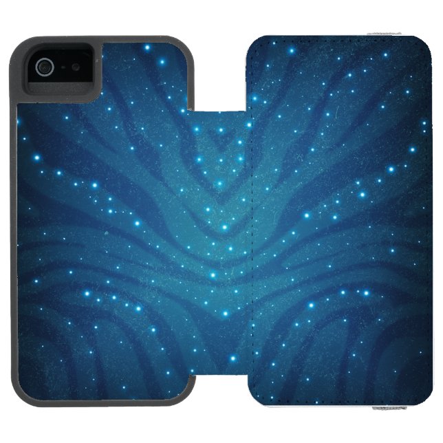 Bioluminescent Blue Alien Skin Pattern - Avatar Incipio iPhone Wallet Case (Folio Open)