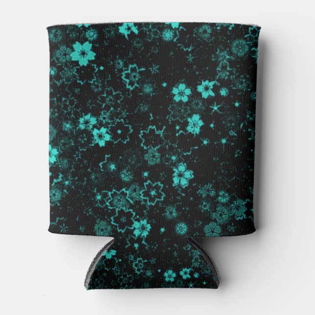 Bioluminescent Flower Bed Can Cooler (Front)