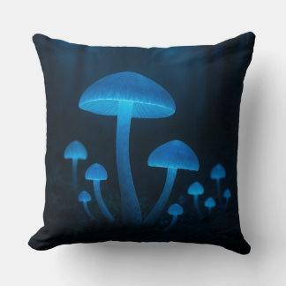 Bioluminescent Mushroom Forest Cushion