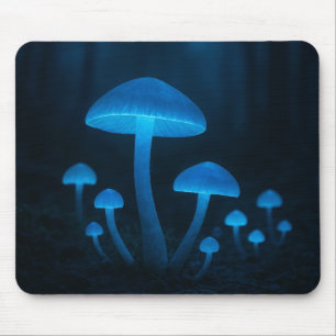 Bioluminescent Mushroom Forest Mouse Pad