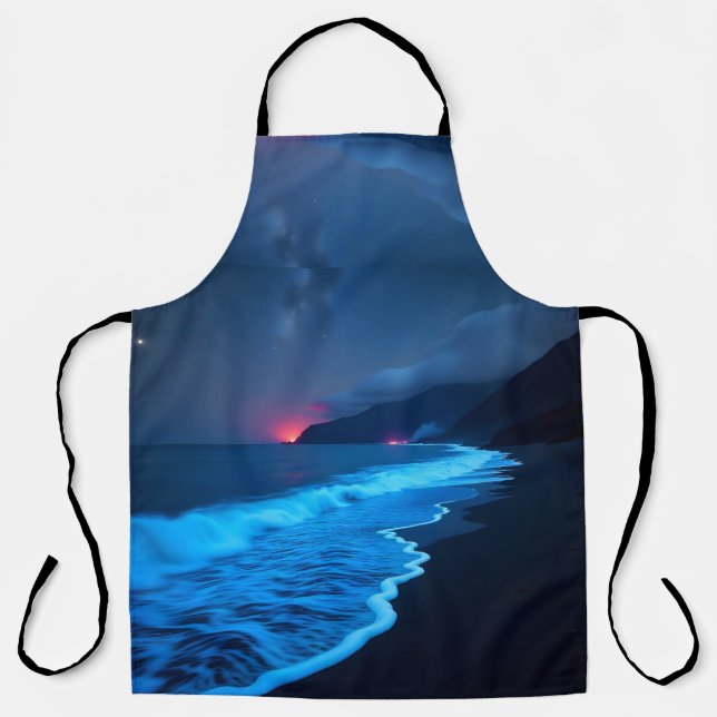 Bioluminescent Night Coast Apron (Front)