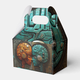 Biomechanical Cyberpunk Android Couple Art Favour Box