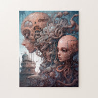 Biomechanical Heads Surreal Sci-Fi Art
