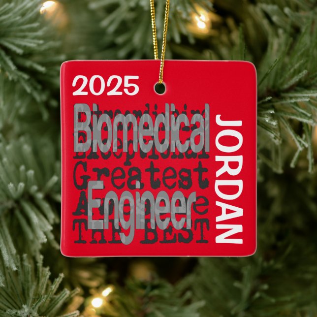 Biomedical Engineer Extraordinaire CUSTOM Ceramic Ornament (Tree)