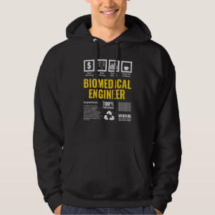 Biomedical Engineer Facts Label Biomedical Enginee Hoodie
