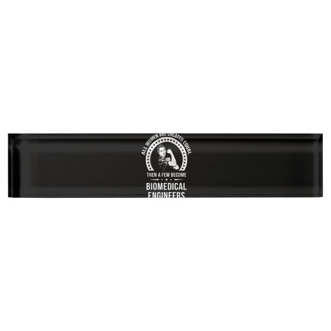 Biomedical Engineer For Women Biomedical Engineer Nameplate (Front)