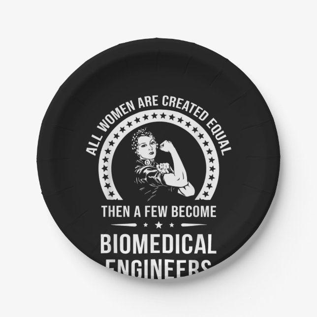 Biomedical Engineer For Women Biomedical Engineer Paper Plate (Front)