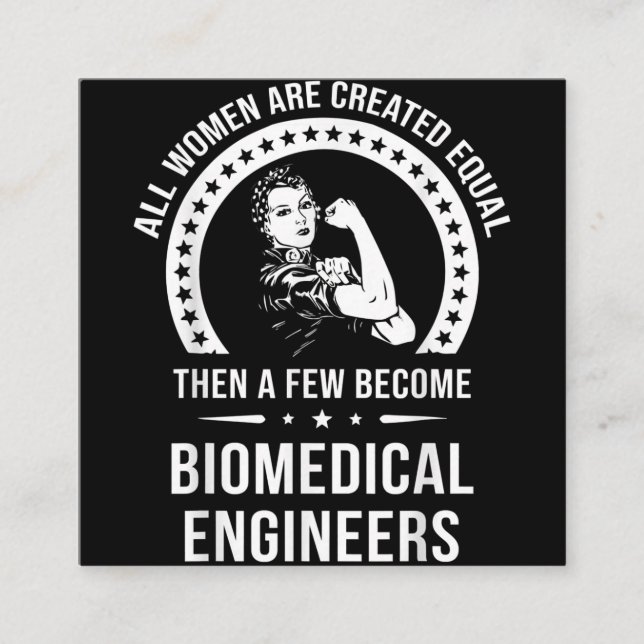Biomedical Engineer For Women Biomedical Engineer Square Business Card (Front)