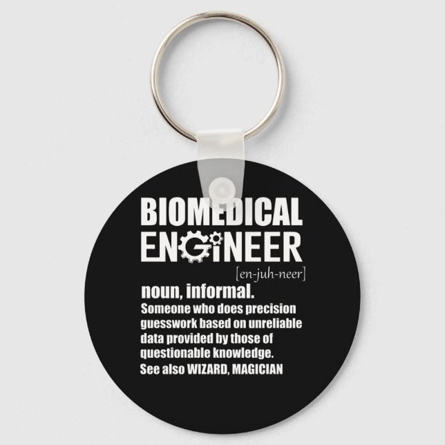 Biomedical Engineer Meaning TShirt Key Ring (Front)