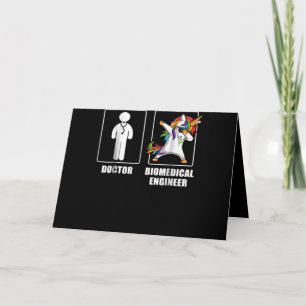 Biomedical Engineer Unicorn Dabbing Funny Lovers Holiday Card