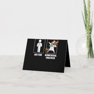 Biomedical Engineer Unicorn Dabbing Funny Lovers Thank You Card