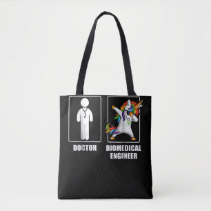 Biomedical Engineer Unicorn Dabbing Funny Lovers Tote Bag