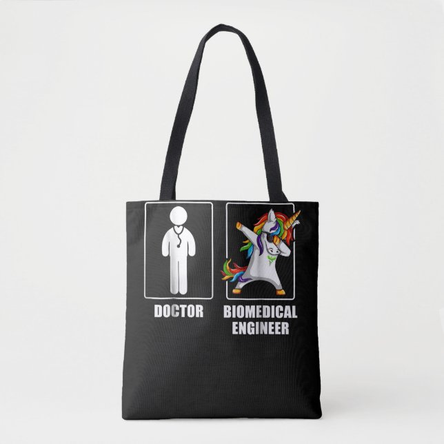 Biomedical Engineer Unicorn Dabbing Funny Lovers Tote Bag (Front)