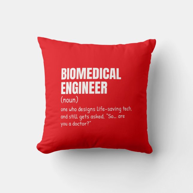 Biomedical Tech Definition Pillow (Front)
