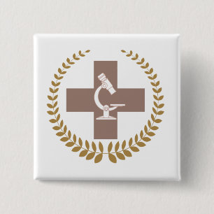 Biomedicine Broche 15 Cm Square Badge