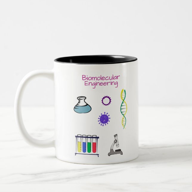 Biomolecular Engineer Chemical engineering Two-Tone Coffee Mug (Left)