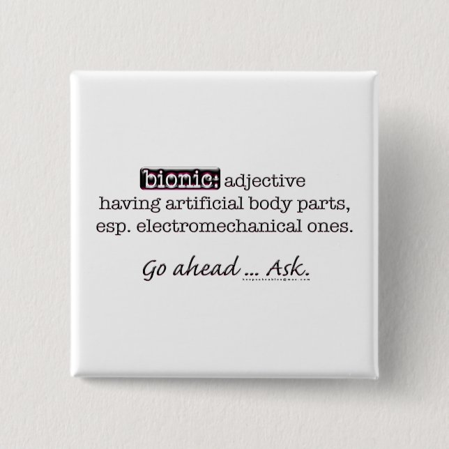 Bionic Definition 15 Cm Square Badge (Front)