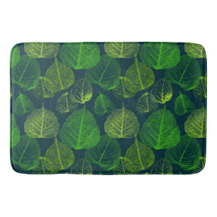 Biophilic Aesthetic Skeleton Leaves Bath Mat
