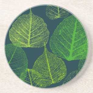 Biophilic Aesthetic Skeleton Leaves Coaster