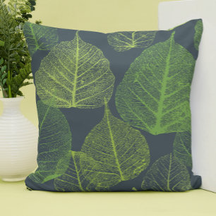 Biophilic Aesthetic Skeleton Leaves  Cushion