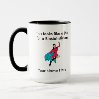 Biostatistician Female Superhero Mug