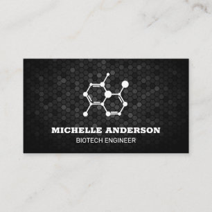 Biotech Molecule   Geometric Background Business Card