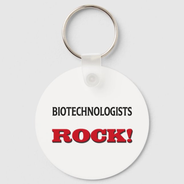 Biotechnologists Rock Key Ring (Front)