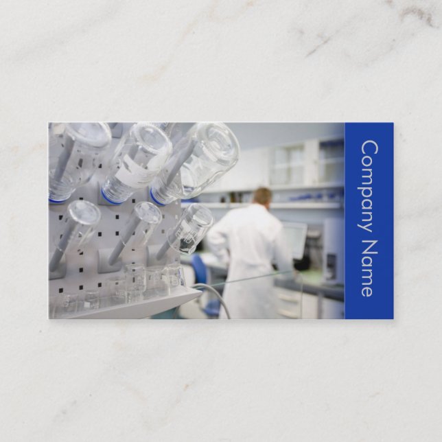 Biotechnology / Biotechnologist Chemist Laboratory Business Card (Front)