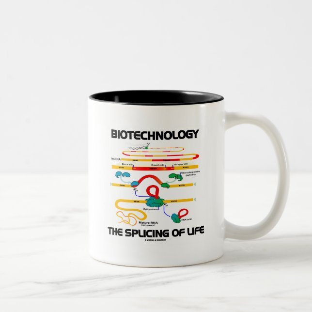 Biotechnology The Splicing Of Life (Mature RNA) Two-Tone Coffee Mug (Right)