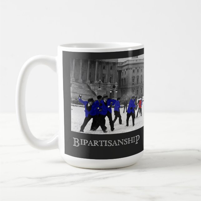 Bipartisan Snowball Fight Coffee Mug (Left)