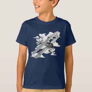 Biplane and clouds T-Shirt
