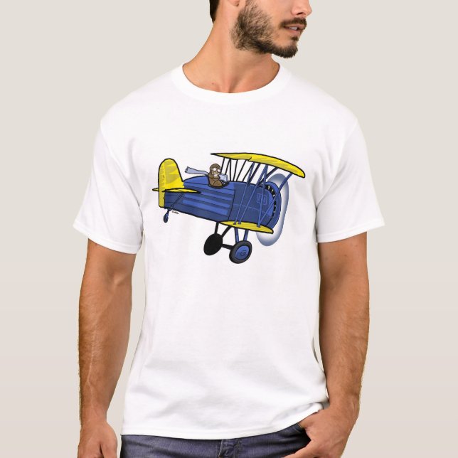 Biplane blue T-Shirt (Front)
