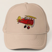 Biplane hat -- red