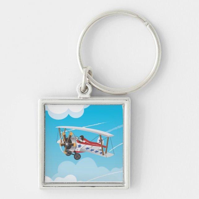 Biplane Key Ring (Front)