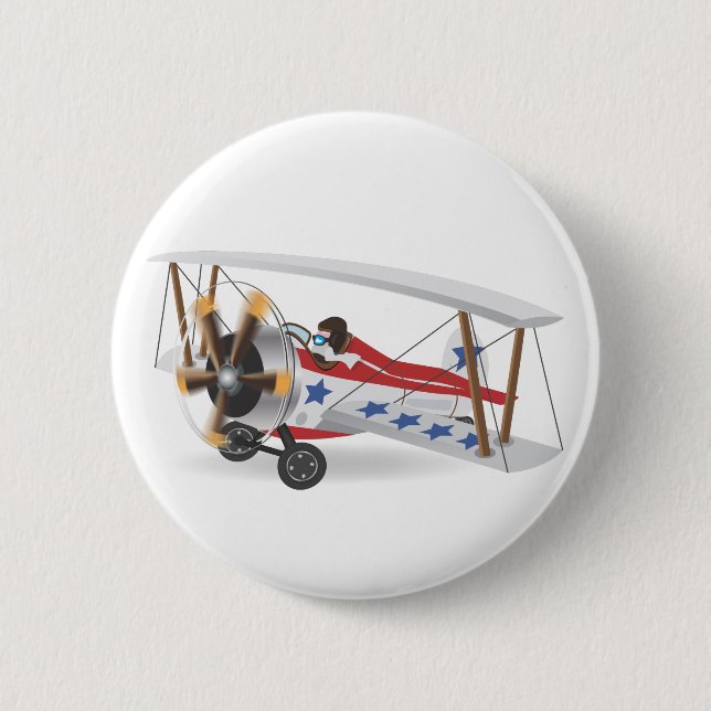 biplanes 6 cm round badge (Front)