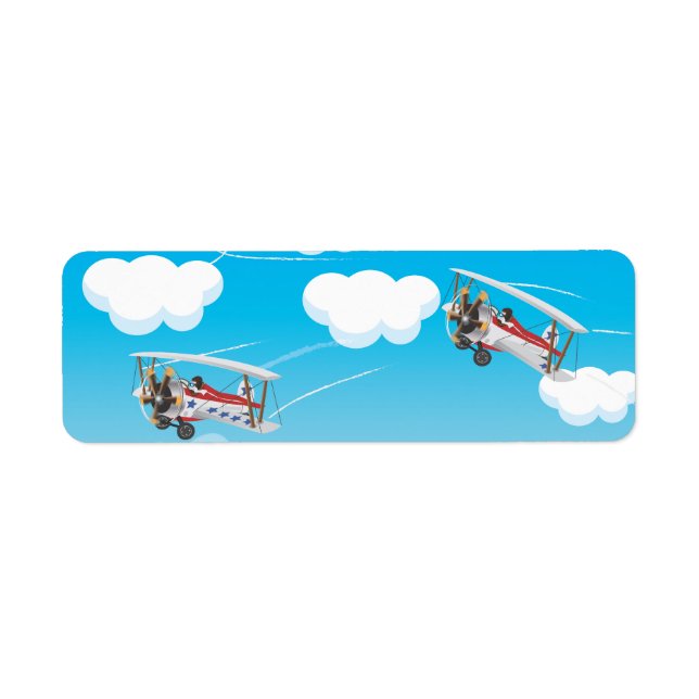biplanes return address label (Front)