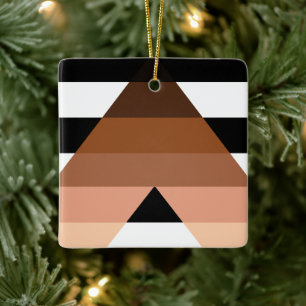 BIPOC Ally Flag Ceramic Ornament