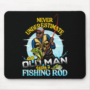 Bipoc B Fishing Birthday Tee Never Underestimate O Mouse Pad