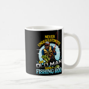 Bipoc Byss Fishing Birthday Tee Never Underestimat Coffee Mug