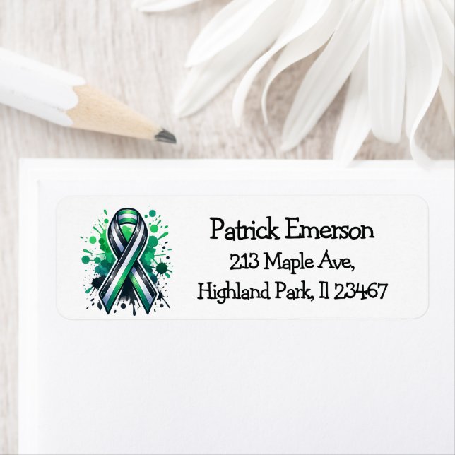 Bipolar Awareness Ribbon Return Address Label (Insitu)